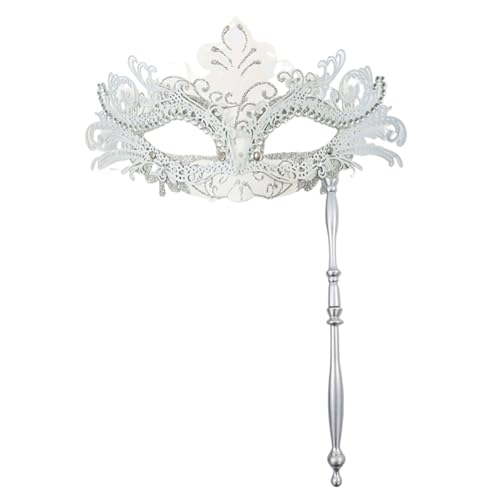 ZGCrumphant Partymaske mit Haltestab, Abend, Abschlussball, Maskerade, Bühne, Cosplay, Requisiten, halbe Gesichtsmasken for Frauen für Party(Yellow) von ZGCrumphant