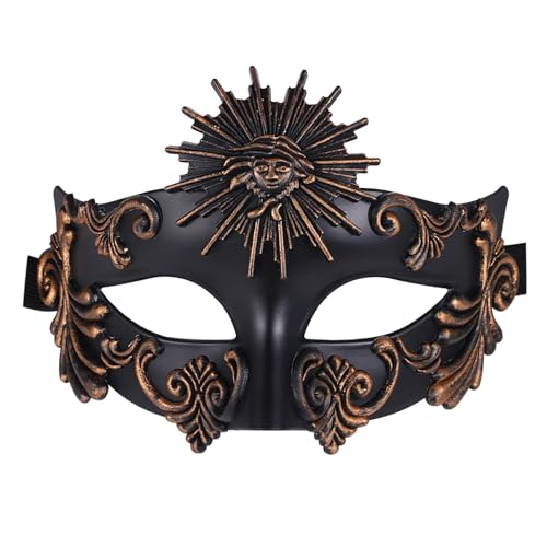 ZGCrumphant Partymasken Mystery Man Maskerademasken Sunburst Masken Dekorationszubehör für Party(Type 3) von ZGCrumphant