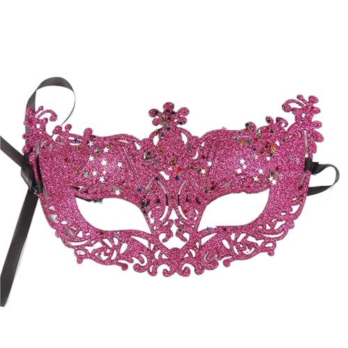 ZGCrumphant Spitzenmaske Plus Blumenmaske Party Make-up Erwachsene Kindermaske Maskenballmasken für Party(Rose red) von ZGCrumphant