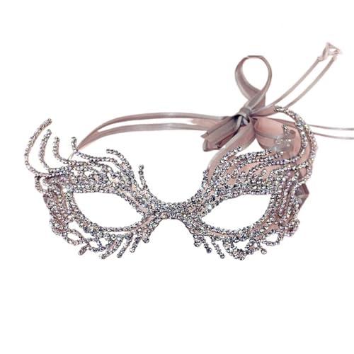 ZGCrumphant Strass-Partymasken, Kristallgläser, Ersatzmasken, Hochzeitsdekoration für Party(SILVER) von ZGCrumphant