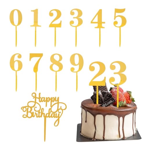 10 Stück Digitale Kuchen-Plug-Ins Und 1 Stück Buchstaben-Kuchen-Plug-Ins, Kuchenaufsatz, Acryl-Kucheneinsatz 10 Stück Digitale Kuchen-Plug-Ins Und 1 Stück Buchstaben-Kuchen-Plug-Ins, Kuchenaufsatz, Acryl-Kucheneinsatz von ZGDEIWGF