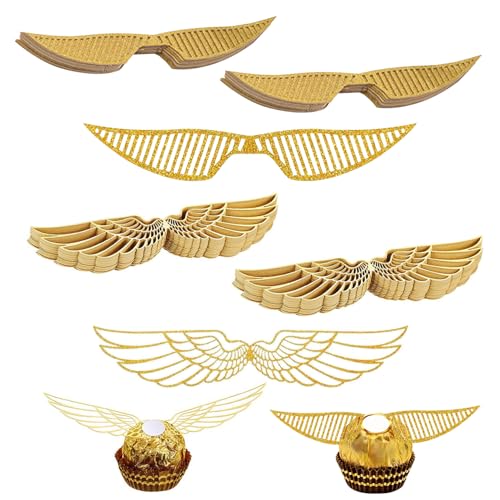 100 Stück Hohle Schokoladeneinsätze, 100 Klebepunkte, Dreidimensionale Flügeleinsätze, Glitzerflügel-Kuchendekoration, Cupcake-Dekoration, Geeignet Für Geburtstage, Hochzeitsfeier-Gebäck 100 Stück Hohle Schokoladeneinsätze, 100 Klebepunkte, Dreidimensionale Flügeleinsätze, Glitzerflügel-Kuchendekoration, Cupcake-Dekoration, Geeignet Für Geburtstage, Hochzeitsfeier-Gebäck von ZGDEIWGF