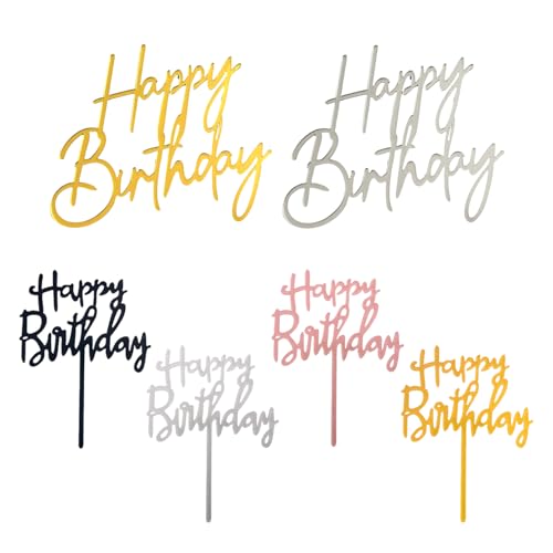 ZGDEIWGF 4 Stück Kuchendekorationseinsätze Und 2 Stück Kuchenseitendekorationsplatten, Acryl-Buchstaben-Kuchenaufsätze, Party-Kuchendekorationen, Kuchendekorationen, Kuchendekorationszubehör ZGDEIWGF 4 Stück Kuchendekorationseinsätze Und 2 Stück Kuchenseitendekorationsplatten, Acryl-Buchstaben-Kuchenaufsätze, Party-Kuchendekorationen, Kuchendekorationen, Kuchendekorationszubehör von ZGDEIWGF