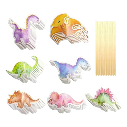 42 Aquarell-Dinosaurier-Plakate, Dinosaurier-Kuchen-Dekorations-Plug-Ins, Dinosaurier-Thema-Partydekoration, Cupcake-Dekoration 42 Aquarell-Dinosaurier-Plakate, Dinosaurier-Kuchen-Dekorations-Plug-Ins, Dinosaurier-Thema-Partydekoration, Cupcake-Dekoration von ZGDEIWGF