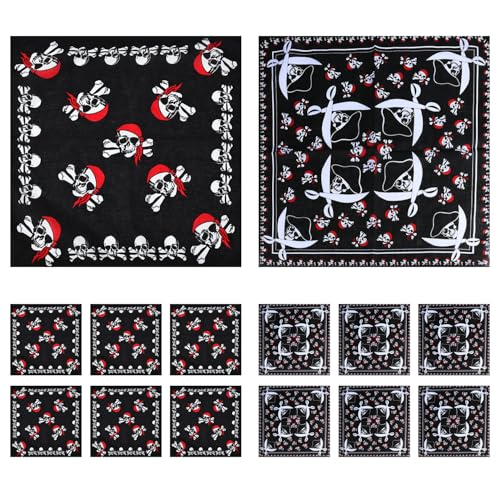 ZGDEIWGF 12 Stück Quadratische Schals, Piraten-Bandanas, Modisch Bedruckte Bandanas, Herren- Und Damen-Bandanas, Bekleidungszubehör, Outdoor-Radsport-Bandanas, Polyester-Bandanas ZGDEIWGF 12 Stück Quadratische Schals, Piraten-Bandanas, Modisch Bedruckte Bandanas, Herren- Und Damen-Bandanas, Bekleidungszubehör, Outdoor-Radsport-Bandanas, Polyester-Bandanas von ZGDEIWGF