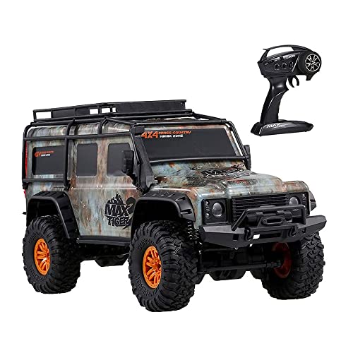 ZGDHWCR Ferngesteuertes Fahrzeug, wiederaufladbarer Allrad-Geländewagen mit Kollisionsschutz, 2,4-G-Simulations-Offroad-Kletterauto, Hobby-Elektro-Modellspielzeugauto, Kinderspielzeuggeschenk von ZGDHWCR