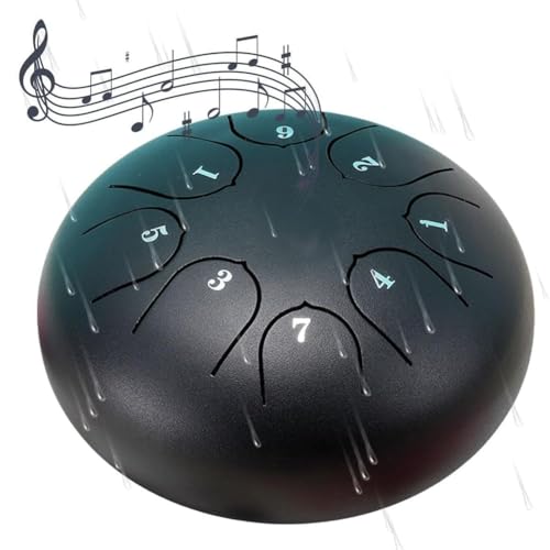 ZGFHLI Regentrommel Für Den G Arten,8 Noten,15.5 cm Chakra-Regentrommel,Stahlzungentrommel,Regenglocke,Chakra-Trommel Für Regen Im Freien,Tongue Rain Chime,wasserdichte Regenglocke,3 von ZGFHLI