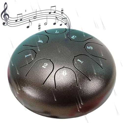 ZGFHLI Regentrommel Für Den G Arten,8 Noten,15.5 cm Chakra-Regentrommel,Stahlzungentrommel,Regenglocke,Chakra-Trommel Für Regen Im Freien,Tongue Rain Chime,wasserdichte Regenglocke,4 von ZGFHLI