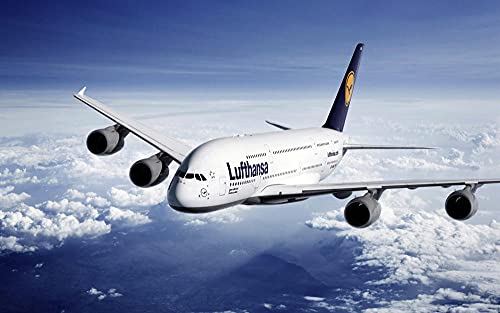 ZGNH 1000 Teile Puzzle Hölzern，A-380 Airbus-Flugzeug，Kreative schwierige Puzzles Pädagogisches Stressfreisetzung Spielzeug für Erwachsene Kinder，Haus Dekoration Geschenk von ZGNH