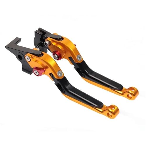 Bremshebel Motorrad Für C650GT Für C 650 GT für C650 GT für C 650GT Bremskupplungshebel Lenker einstellbar Ausziehbarer Handbremsgriff Motorrad-(A- Gold) von ZGVGFAFLPQ