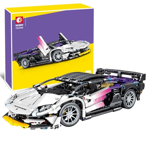 ZGZBLOCK Super Sportwagen Baukasten,1:14 Maßstab MOC Modell Bauklötze Spielzeug, für 12+ Jahr Jungen, Erwachsene (1337 Teile) von ZGZBLOCK