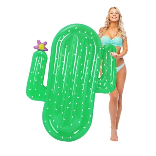 ZHANGYAOSHU Aufblasbare Kaktus schwimmende Reihe Sommer Erwachsene Kinder Wasser Liege schwimmende Bett aufblasbare 165 * 125 * 16cm Pool Party Spielzeug (A1) von ZHANGYAOSHU