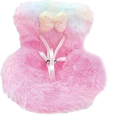 Auto Puppen Sicherheitssitz mit Weichem Pelzigem Kissen, Autositz für Puppe 17cm, zum Auto-Lüftungsschlitze Präsentieren von Puppen-Spielzeug Ornamenten, Puppensicherheitssitz (Rosa) von ZHAO GE