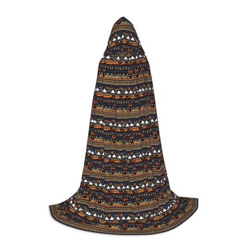 ZHAOLQ Afrikanisches ethnisches Muster, Unisex, Kapuzenumhang, Robe, Halloween, Cosplay, Weihnachten, Karneval, tragbares Kostüm ZHAOLQ Afrikanisches ethnisches Muster, Unisex, Kapuzenumhang, Robe, Halloween, Cosplay, Weihnachten, Karneval, tragbares Kostüm von ZHAOLQ