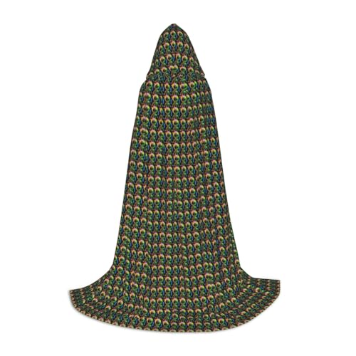 ZHAOLQ Alien Planet Print Unisex Kapuzenumhang Robe Halloween Cosplay Weihnachten Karneval Tragbares Kostüm von ZHAOLQ
