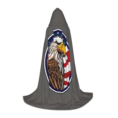 ZHAOLQ Amerikanischer Weißkopfseeadler, Unisex, Kapuzenumhang, Robe, Halloween, Cosplay, Weihnachten, Karneval, tragbares Kostüm von ZHAOLQ