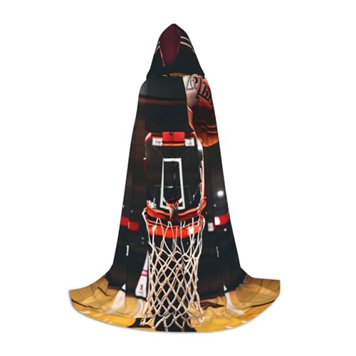 ZHAOLQ Basketball-Druck, Unisex, Kapuzenumhang, Robe, Halloween, Cosplay, Weihnachten, Karneval, tragbares Kostüm von ZHAOLQ