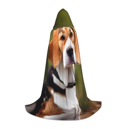 ZHAOLQ Beagle-Hunde-Aufdruck, Unisex, Kapuzenumhang, Robe, Halloween, Cosplay, Weihnachten, Karneval, tragbares Kostüm ZHAOLQ Beagle-Hunde-Aufdruck, Unisex, Kapuzenumhang, Robe, Halloween, Cosplay, Weihnachten, Karneval, tragbares Kostüm von ZHAOLQ