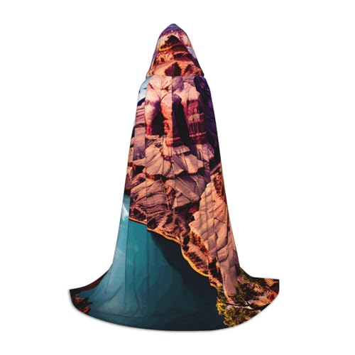 ZHAOLQ Beauty Grand Canyon Print Unisex Kapuzenumhang Robe Halloween Cosplay Weihnachten Karneval Tragbares Kostüm von ZHAOLQ