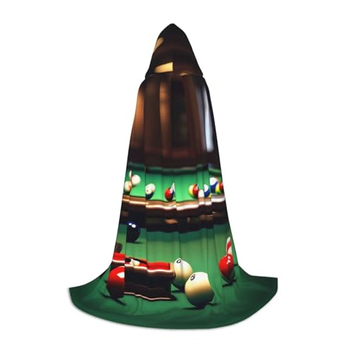 ZHAOLQ Billard-Druck, Unisex, Kapuzenumhang, Robe, Halloween, Cosplay, Weihnachten, Karneval, tragbares Kostüm von ZHAOLQ