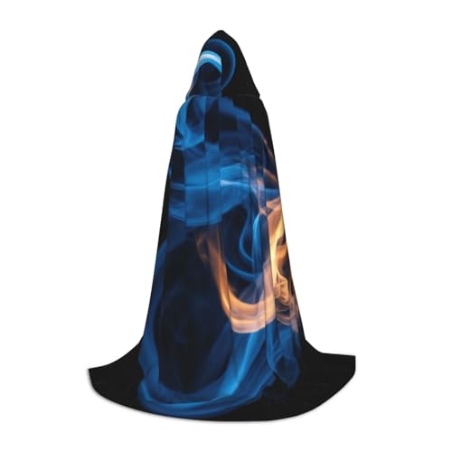 ZHAOLQ Blauer Flammenaufdruck, Unisex, Kapuzenumhang, Robe, Halloween, Cosplay, Weihnachten, Karneval, tragbares Kostüm ZHAOLQ Blauer Flammenaufdruck, Unisex, Kapuzenumhang, Robe, Halloween, Cosplay, Weihnachten, Karneval, tragbares Kostüm von ZHAOLQ