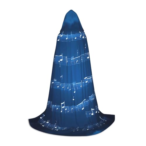 ZHAOLQ Blauer Unisex-Kapuzenumhang mit Musiknoten-Druck, für Halloween, Cosplay, Weihnachten, Karneval, tragbares Kostüm ZHAOLQ Blauer Unisex-Kapuzenumhang mit Musiknoten-Druck, für Halloween, Cosplay, Weihnachten, Karneval, tragbares Kostüm von ZHAOLQ