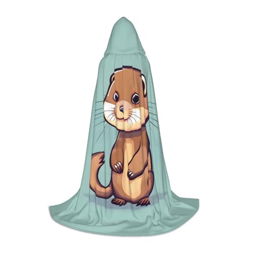 ZHAOLQ Cartoon süßer Otter-Druck, Unisex, Kapuzenumhang, Robe, Halloween, Cosplay, Weihnachten, Karneval, tragbares Kostüm ZHAOLQ Cartoon süßer Otter-Druck, Unisex, Kapuzenumhang, Robe, Halloween, Cosplay, Weihnachten, Karneval, tragbares Kostüm von ZHAOLQ