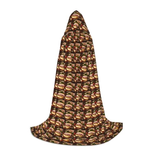 ZHAOLQ Essensmuster, lustiger Druck, Unisex, Kapuzenumhang, Robe, Halloween, Cosplay, Weihnachten, Karneval, tragbares Kostüm ZHAOLQ Essensmuster, lustiger Druck, Unisex, Kapuzenumhang, Robe, Halloween, Cosplay, Weihnachten, Karneval, tragbares Kostüm von ZHAOLQ