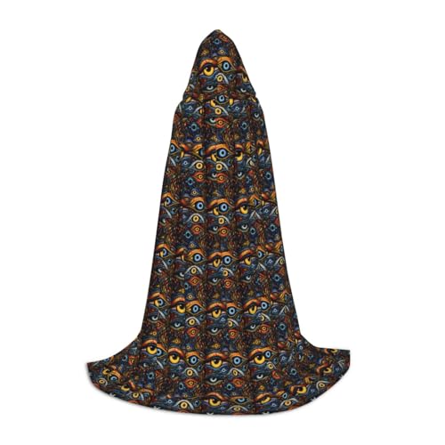 ZHAOLQ Eyes 1 Print Unisex Kapuzenumhang Robe Halloween Cosplay Weihnachten Karneval Tragbares Kostüm von ZHAOLQ
