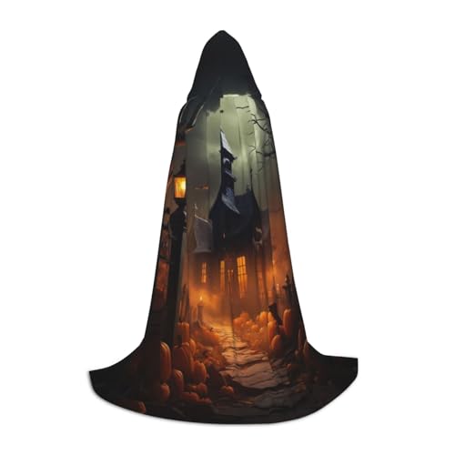 ZHAOLQ Gruseliger Halloween-Druck, Unisex, Kapuzenumhang, Robe, Halloween, Cosplay, Weihnachten, Karneval, tragbares Kostüm ZHAOLQ Gruseliger Halloween-Druck, Unisex, Kapuzenumhang, Robe, Halloween, Cosplay, Weihnachten, Karneval, tragbares Kostüm von ZHAOLQ