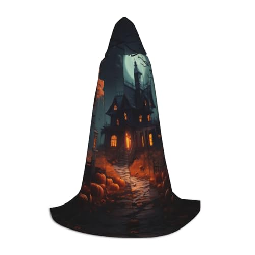 ZHAOLQ Gruseliger Halloween-Druck, Unisex, Kapuzenumhang, Robe, Halloween, Cosplay, Weihnachten, Karneval, tragbares Kostüm ZHAOLQ Gruseliger Halloween-Druck, Unisex, Kapuzenumhang, Robe, Halloween, Cosplay, Weihnachten, Karneval, tragbares Kostüm von ZHAOLQ
