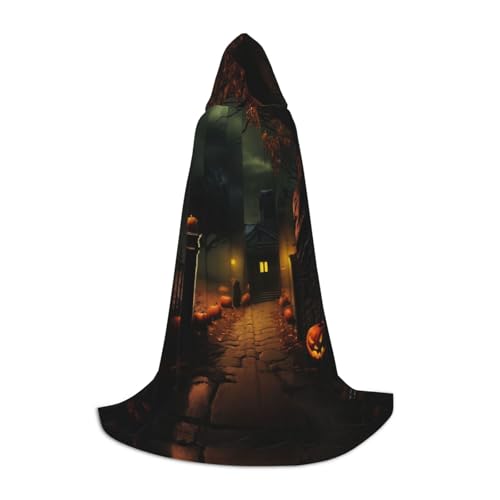 ZHAOLQ Gruseliger Halloween-Druck, Unisex, Kapuzenumhang, Robe, Halloween, Cosplay, Weihnachten, Karneval, tragbares Kostüm ZHAOLQ Gruseliger Halloween-Druck, Unisex, Kapuzenumhang, Robe, Halloween, Cosplay, Weihnachten, Karneval, tragbares Kostüm von ZHAOLQ