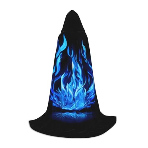 ZHAOLQ Indigo-Flammen-Druck, Unisex, Kapuzenumhang, Robe, Halloween, Cosplay, Weihnachten, Karneval, tragbares Kostüm ZHAOLQ Indigo-Flammen-Druck, Unisex, Kapuzenumhang, Robe, Halloween, Cosplay, Weihnachten, Karneval, tragbares Kostüm von ZHAOLQ