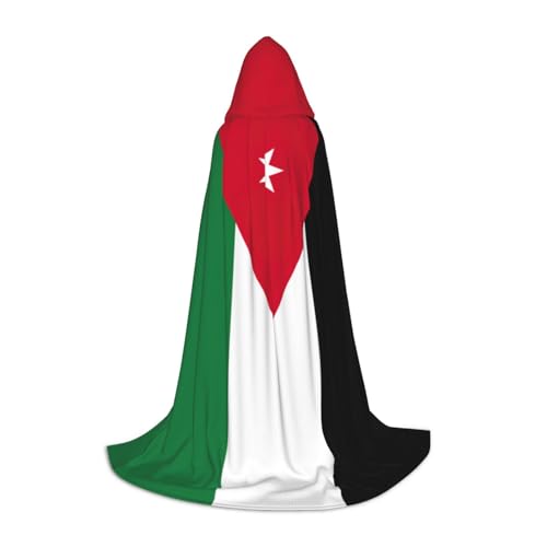 ZHAOLQ Jordanische Flagge, Unisex, Kapuzenumhang, Robe, Halloween, Cosplay, Weihnachten, Karneval, tragbares Kostüm von ZHAOLQ