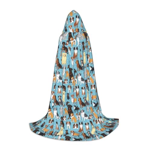 ZHAOLQ Kapuzenumhang mit Welpenkritzelmuster, Unisex, für Halloween, Cosplay, Weihnachten, Karneval, tragbares Kostüm ZHAOLQ Kapuzenumhang mit Welpenkritzelmuster, Unisex, für Halloween, Cosplay, Weihnachten, Karneval, tragbares Kostüm von ZHAOLQ
