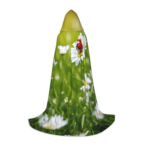 ZHAOLQ Ladybug Gänseblümchen-Druck, Unisex, Kapuzenumhang, Robe, Halloween, Cosplay, Weihnachten, Karneval, tragbares Kostüm ZHAOLQ Ladybug Gänseblümchen-Druck, Unisex, Kapuzenumhang, Robe, Halloween, Cosplay, Weihnachten, Karneval, tragbares Kostüm von ZHAOLQ