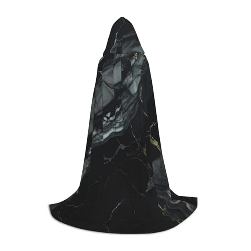 ZHAOLQ Schwarzer Marmor-Druck, Unisex, Kapuzenumhang, Robe, Halloween, Cosplay, Weihnachten, Karneval, tragbares Kostüm ZHAOLQ Schwarzer Marmor-Druck, Unisex, Kapuzenumhang, Robe, Halloween, Cosplay, Weihnachten, Karneval, tragbares Kostüm von ZHAOLQ
