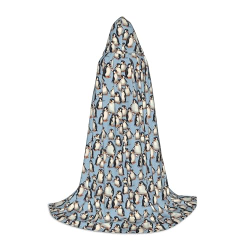 ZHAOLQ Süßer Pinguin-Druck, Unisex, Kapuzenumhang, Robe, Halloween, Cosplay, Weihnachten, Karneval, tragbares Kostüm ZHAOLQ Süßer Pinguin-Druck, Unisex, Kapuzenumhang, Robe, Halloween, Cosplay, Weihnachten, Karneval, tragbares Kostüm von ZHAOLQ