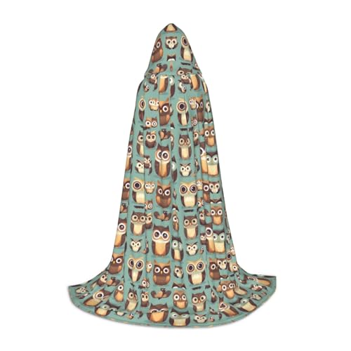 ZHAOLQ Tier-Cartoon-Eulen-niedlicher Druck, Unisex, Kapuzenumhang, Robe, Halloween, Cosplay, Weihnachten, Karneval, tragbares Kostüm ZHAOLQ Tier-Cartoon-Eulen-niedlicher Druck, Unisex, Kapuzenumhang, Robe, Halloween, Cosplay, Weihnachten, Karneval, tragbares Kostüm von ZHAOLQ