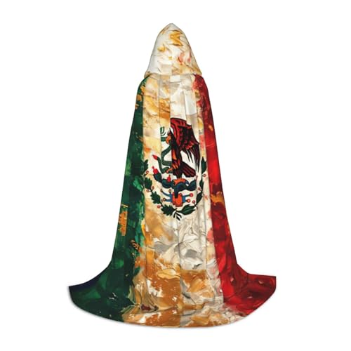 ZHAOLQ Umhang mit mexikanischer amerikanischer Flagge, Unisex, mit Kapuze, für Halloween, Cosplay, Weihnachten, Karneval, tragbares Kostüm ZHAOLQ Umhang mit mexikanischer amerikanischer Flagge, Unisex, mit Kapuze, für Halloween, Cosplay, Weihnachten, Karneval, tragbares Kostüm von ZHAOLQ