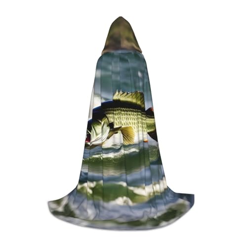 ZHAOLQ Unisex Kapuzenumhang mit Bass, Angeln, Wellendruck, Halloween, Cosplay, Weihnachten, Karneval, tragbares Kostüm ZHAOLQ Unisex Kapuzenumhang mit Bass, Angeln, Wellendruck, Halloween, Cosplay, Weihnachten, Karneval, tragbares Kostüm von ZHAOLQ