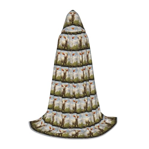 ZHAOLQ Unisex Kapuzenumhang mit Bauernhoftier-Druck, für Halloween, Cosplay, Weihnachten, Karneval, tragbares Kostüm ZHAOLQ Unisex Kapuzenumhang mit Bauernhoftier-Druck, für Halloween, Cosplay, Weihnachten, Karneval, tragbares Kostüm von ZHAOLQ