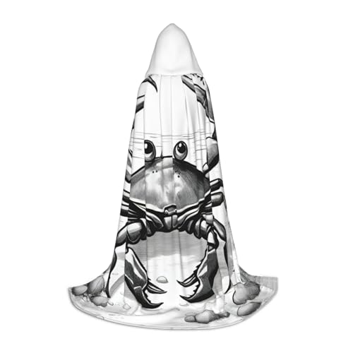 ZHAOLQ Unisex Kapuzenumhang mit Cartoon-Krabbe, für Halloween, Cosplay, Weihnachten, Karneval, tragbares Kostüm ZHAOLQ Unisex Kapuzenumhang mit Cartoon-Krabbe, für Halloween, Cosplay, Weihnachten, Karneval, tragbares Kostüm von ZHAOLQ