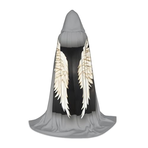 ZHAOLQ Unisex Kapuzenumhang mit Engelsfedern, für Halloween, Cosplay, Weihnachten, Karneval, tragbares Kostüm von ZHAOLQ