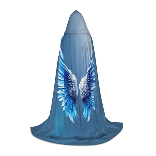 ZHAOLQ Unisex Kapuzenumhang mit Engelsflügel-Aufdruck, Halloween, Cosplay, Weihnachten, Karneval, tragbares Kostüm von ZHAOLQ