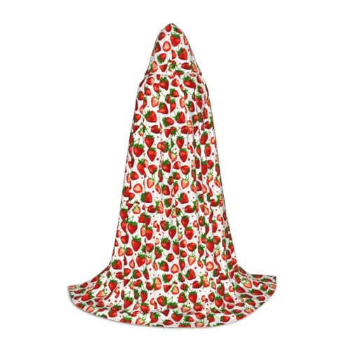 ZHAOLQ Unisex Kapuzenumhang mit Erdbeermotiv, für Halloween, Cosplay, Weihnachten, Karneval, tragbares Kostüm ZHAOLQ Unisex Kapuzenumhang mit Erdbeermotiv, für Halloween, Cosplay, Weihnachten, Karneval, tragbares Kostüm von ZHAOLQ