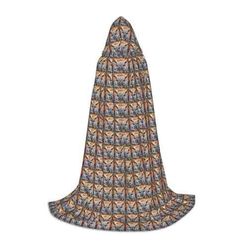 ZHAOLQ Unisex Kapuzenumhang mit Eulen-Motiv, bedruckt, Halloween, Cosplay, Weihnachten, Karneval, tragbares Kostüm von ZHAOLQ