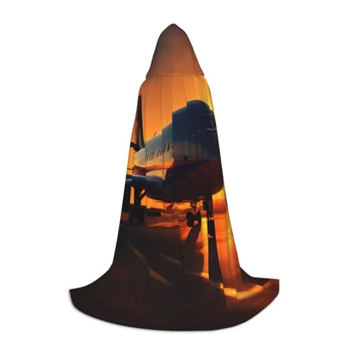 ZHAOLQ Unisex Kapuzenumhang mit Flugzeug bei Sonnenuntergang, Halloween, Cosplay, Weihnachten, Karneval, tragbares Kostüm ZHAOLQ Unisex Kapuzenumhang mit Flugzeug bei Sonnenuntergang, Halloween, Cosplay, Weihnachten, Karneval, tragbares Kostüm von ZHAOLQ