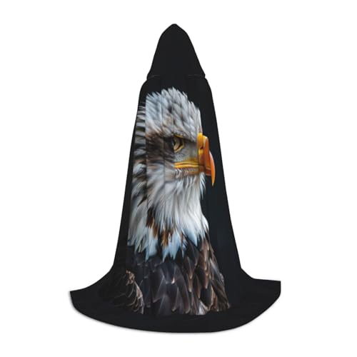 ZHAOLQ Unisex Kapuzenumhang mit Glatzenadlermuster, Halloween, Cosplay, Weihnachten, Karneval, tragbares Kostüm ZHAOLQ Unisex Kapuzenumhang mit Glatzenadlermuster, Halloween, Cosplay, Weihnachten, Karneval, tragbares Kostüm von ZHAOLQ