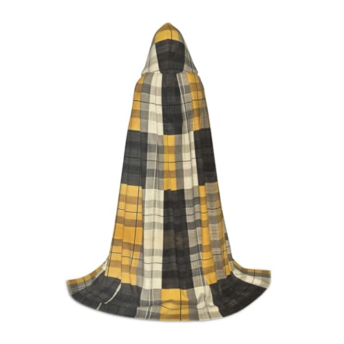 ZHAOLQ Unisex Kapuzenumhang mit Kapuze, Gelb / Grau / Schwarz / Karomuster ZHAOLQ Unisex Kapuzenumhang mit Kapuze, Gelb / Grau / Schwarz / Karomuster von ZHAOLQ